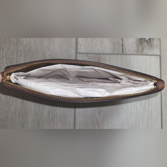 🏇Coach Medium Black Leather Monogram Print Backpack/Tan Coach Wristlet Combo - Picture 10 of 17